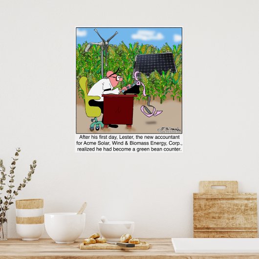 Green Bean Counter Poster (Küche)