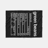 Green Beans Nutrition Facts Funny Thanksgiving Chr Fleecedecke (Vorderseite (Horizontal))