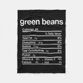 Green Beans Nutrition Facts Funny Thanksgiving Chr Fleecedecke (Vorderseite)