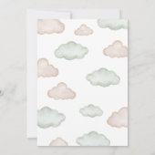 Green Bear Ballon Bearly Wait Baby Dusche Einladung (Rückseite)