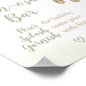 Green Bear Balloon Baby Dusche Mama Osa Bar Poster (Ecke)