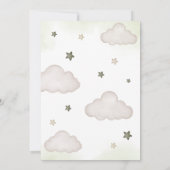 Green Bear Balloon Babydusche Einladung (Rückseite)