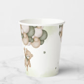 Green Bear Balloon Babydusche Pappbecher (Links)