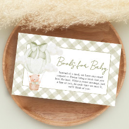 Green Bear Bearly Wait Baby Shower Books for Baby Begleitkarte