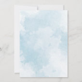 Green Bear Blue Floral Boy Baby Shower Einladung (Rückseite)