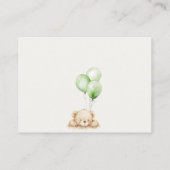Green Bearly Wait Balloon Bücher für Babydusche Begleitkarte (Rückseite)