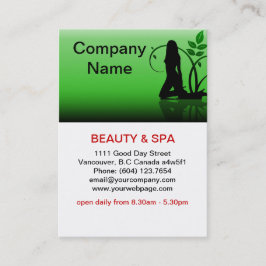 Green Beauty Wellness-Center Salon Business Card Visitenkarte