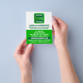 Green Bed Logo, Jugendherbergswerbung Flyer (Gruppe)