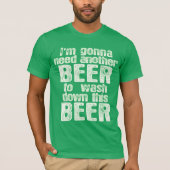 Green Beer Day Irish Spaß T-Shirt (Vorderseite)
