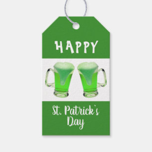 Green Beer Glass Happy St Patrick`s Day Geschenkanhänger