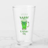 Green Beer Glass Happy St Patrick`s Day Glas (Rückseite)