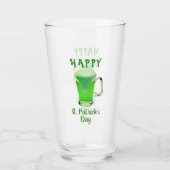 Green Beer Glass Happy St Patrick`s Day Glas (Vorderseite)