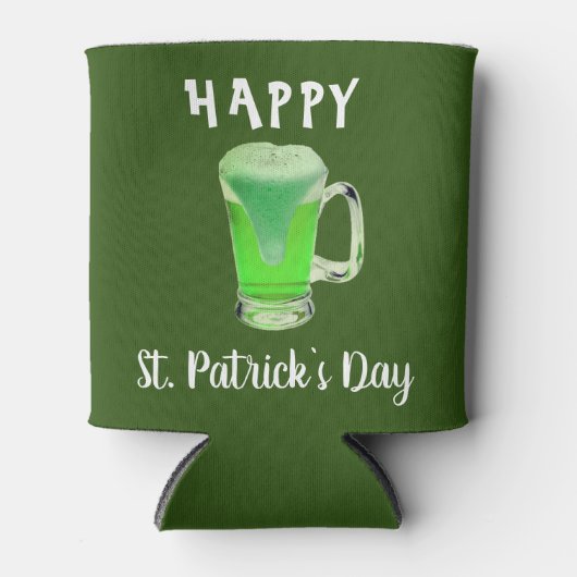 Green Beer Glass Happy St. Patrick`s day Party Dosenkühler (Vorderseite)