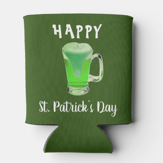 Green Beer Glass Happy St. Patrick`s day Party Dosenkühler (Rückseite)