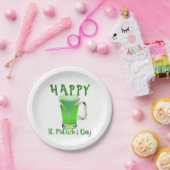 Green Beer Glass Happy St. Patrick`s day Party Pappteller (Party)