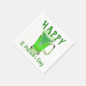 Green Beer Glass Happy St. Patrick`s day Party Serviette (Ecke)