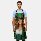 Green Beer Irish All-Over Print Apron Schürze (Getragen)