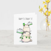 Green Beer Mops St. Patrick's Day Card Karte (Gelbe Blume)