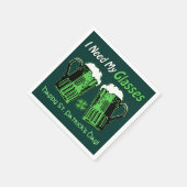 Green Beer St. Patrick's Day Green Napkins Serviette (Ecke)