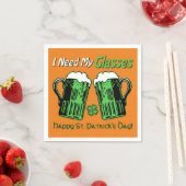 Green Beer St. Patrick's Day Orange Napkins Serviette (Beispiel)
