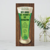 Green Beer St Patricks Day Party Einladung (Stehend Vorderseite)