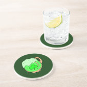 Green Beer St. Patrick's Sandstone Untersetzer (Seite)