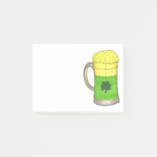 Green Beer Tasse St. Patrick's Day Kleeblatt Clove Post-it Klebezettel