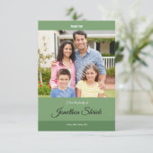 Green Beerdigung Dankeschön Karte (Stehend Vorderseite)