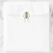 Green beetle runder aufkleber (Tasche)