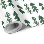 Green Beige Hand Drawn Modern Christmas Geschenkpapier (Rolleneckpunkt)