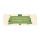 Green Beige Modernes Weihnachtsbaummuster (Vorne)