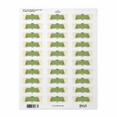 Green Beige Modernes Weihnachtsbaummuster (Vorne)