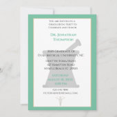 Green Beige Mortar Pestle Pharmacy Abschluss Einladung (Vorderseite)