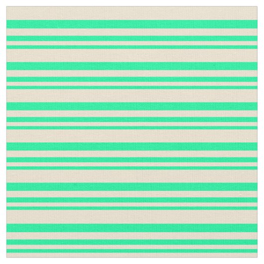 Green & Beige Streifen Muster Stoff (Nahaufnahme)