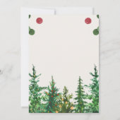 Green Beige Winter Weihnachtsmarkt Einladung (Rückseite)