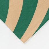 Green Beige Zebra Stripe Minimalistischer Frühjahr Fleecedecke (Ecke)
