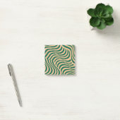 Green Beige Zebra Wavy Strip Moderner Frühling Som Post-it Klebezettel (Büro)