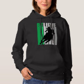 Green Believe Cowgirl Motivational Inspiring Farm Hoodie (Vorderseite)