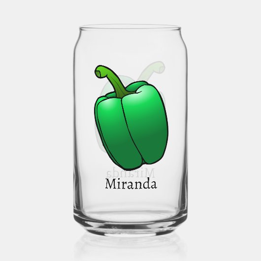 Green Bell Pepper Dosenglas (Rückseite)