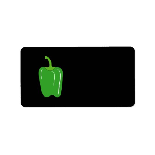 Green Bell Pepper. Ganz. Adressaufkleber (Vorne)