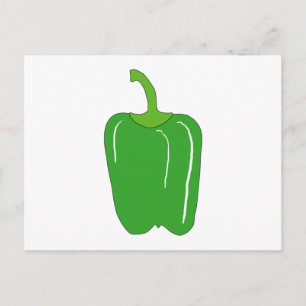 Green Bell Pepper. Ganz. Postkarte