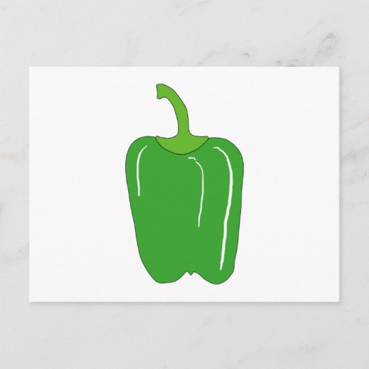Green Bell Pepper. Ganz. Postkarte (Vorderseite)