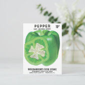 Green Bell Pepper Seed Packung Postkarte (Stehend Vorderseite)