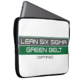 Green Belt Lean Six Sigma zertifiziert Laptopschutzhülle (Vorne Rechts)
