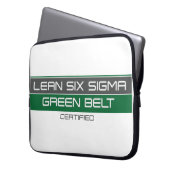 Green Belt Lean Six Sigma zertifiziert Laptopschutzhülle (Vorderseite Links)