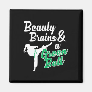 Green Belt Taekwondo Martial Arts Funny Judo Zitat Magnet