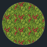 Green Berry Christmas Sticker<br><div class="desc">Green Berry Christmas Sticker</div>