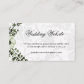 Green Berry Wreath Boho Wedding Website Begleitkarte (Vorderseite)