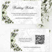 Green Berry Wreath Boho Wedding Website Begleitkarte