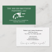 Green Beruflich House Painter Business Card Visitenkarte (Vorne/Hinten)